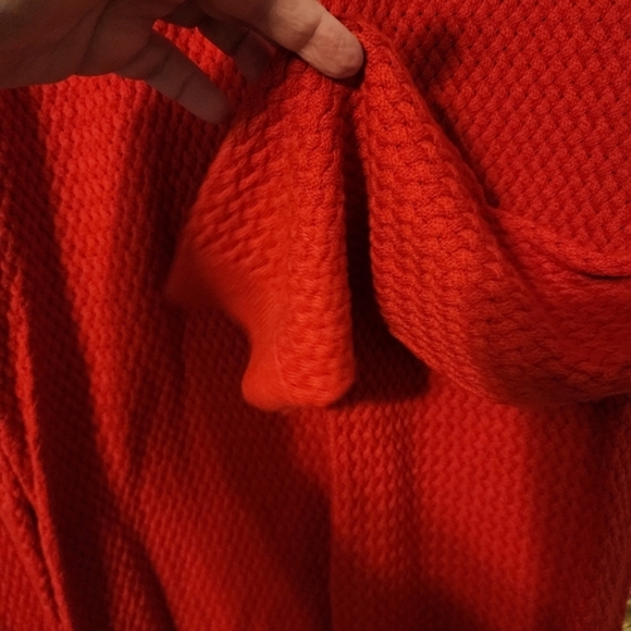 Red light weight ribbed sweater. Like New. Scoop Neck. XL - Picture 3 of 11
